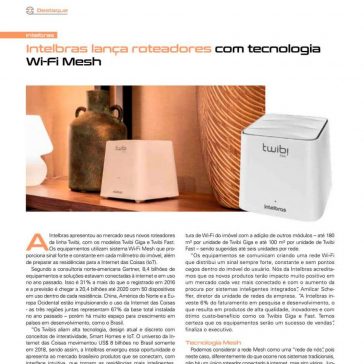 Intelbras lança roteadores com tecnologia wi-fi Mesh -Segurança Eletrônica