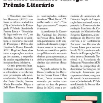 Direitos Humanos entrega 1° Prêmio Literário Jornal – Alô Brasília