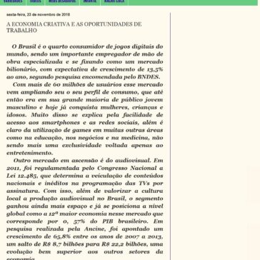 A ECONOMIA CRIATIVA E AS OPORTUNIDADES DE TRABALHO –  Blog Desabafos de José Roberto