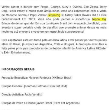 Espetáculo da Peppa Pig chega no Teatro Iguatemi Campinas – Mais Expressão