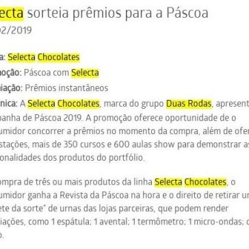 Selecta sorteia prêmios para a Páscoa | Promoções –  Mundo do Marketing