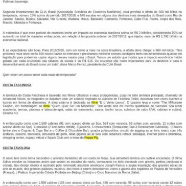 Saiba tudo sobre a temporada de cruzeiros 2018/2019 no Brasi-Viagem News