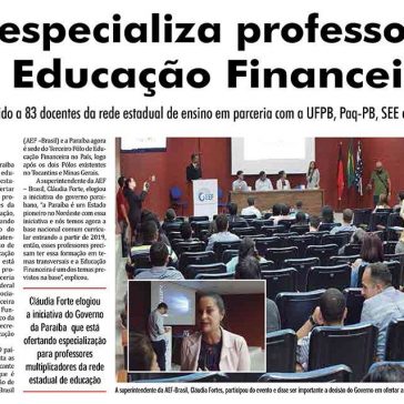 PB especializa professores em Educação Financeira- A União