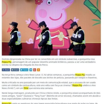 Peppa Pig, de símbolo subversivo a superestrela no Ano do Porco na China – The World News