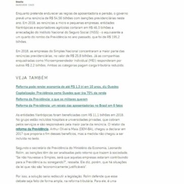 Renúncias previdenciárias vão tirar R$ 54 bi dos cofres do INSS em 2019- Folha da Região (On-line)