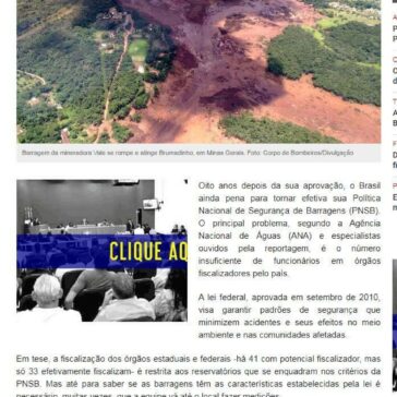 Lei de segurança de barragens patina há 8 anos -Perfil News