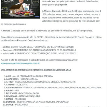 Marcas Campeãs 2019 começará em fevereiro com mais 1400 lojas participantes – APAS