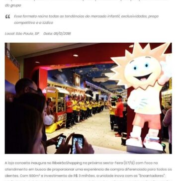 Ri Happy inaugura loja conceito em Ribeirão Preto – SP Essa será a quarta unidade conceito da marca Ri Happy no país e chega com todos os lançamentos e apos – Dino