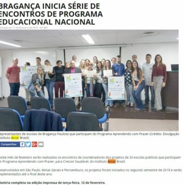 Bragança inicia série de encontros de programa educacional nacional – Bragança Jornal Diário