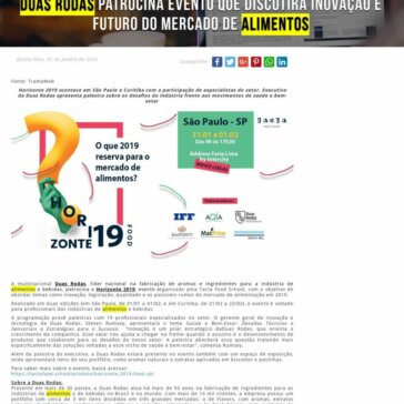 Duas Rodas patrocina evento que discutirá inovação e futuro do mercado de alimentos – Grupo Mais Food