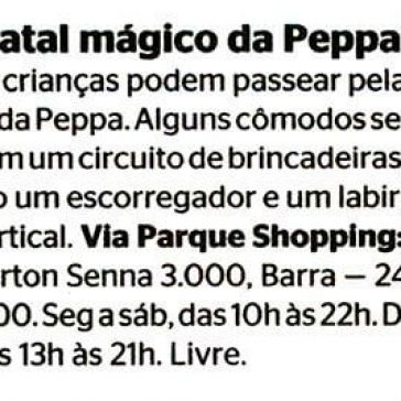 ‘Natal mágico da Peppa’