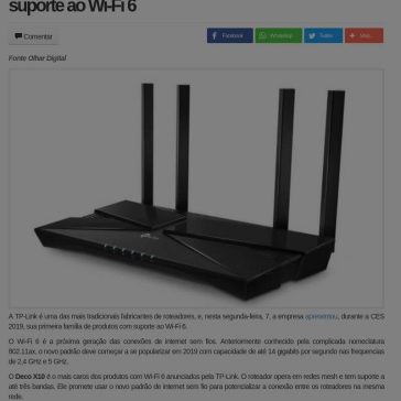TP-Link anuncia seus primeiros roteadores com suporte ao Wi-Fi 6 -Portal Guandu