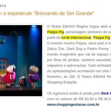 Peppa Pig chega a Curitiba com o espetáculo – “Brincando de Ser Grande” – Curitiba Mania