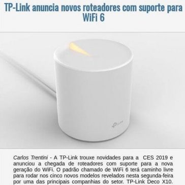TP-Link anuncia novos roteadores com suporte para WiFi 6- EexpoNews