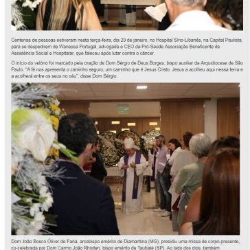 Familiares, amigos e autoridades prestam homenagens à Wanessa Portugal- Pró-Saúde