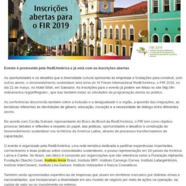 Fórum internacional em Salvador vai discutir diversidade e comunidades sustentáveis – DIÁRIO DO RIO PRETO