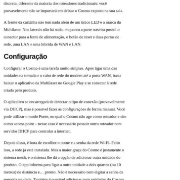 Multilaser Cosmo: roteador Wi-Fi mesh para as massas- Carlos Trentini