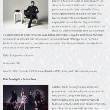 Teatro Iguatemi Campinas apresenta espetáculos infantis e de humor em janeiro – Kleber Patricio Online