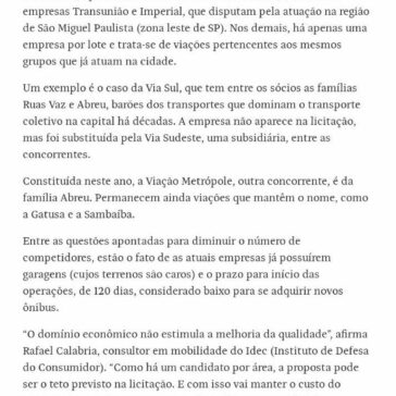 Gestão Covas inicia licitação dos ônibus em SP, mas sem renovação de viações- Folha de S. Paulo