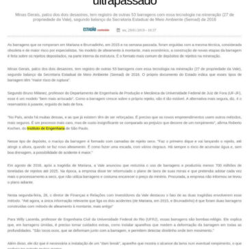 Barragens que ruíram tinham modelo ultrapassado- Leia Já (Ne10)