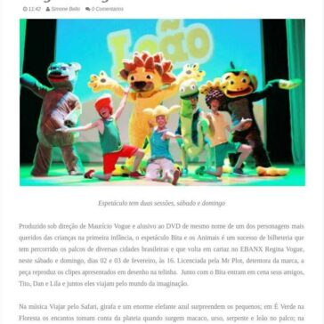 Personagem ícone da infância atual, Bita sobe ao palco do EBANX Regina Vogue – Simone Bello Jornalista