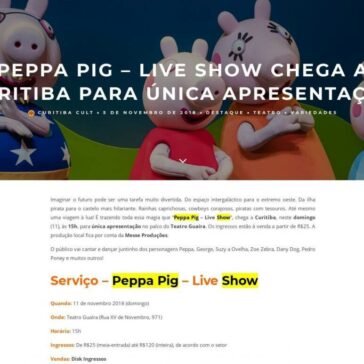 Peppa Pig – Live Show chega a Curitiba para única apresentação – Curitiba Cult