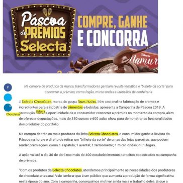 Selecta Chocolates sorteia prêmios em lojas especializadas – Revista Live Marketing