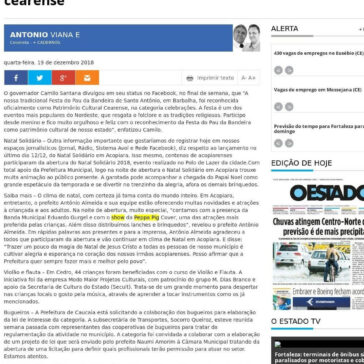 Festa do Pau da Bandeira agora é patrimônio cultural cearense – O Estado