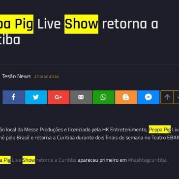 Peppa Pig Live Show retorna a Curitiba – Tesão News