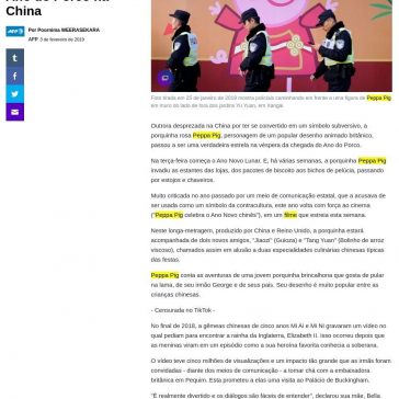 Peppa Pig, de símbolo subversivo a superestrela no Ano do Porco na China – Yahoo!