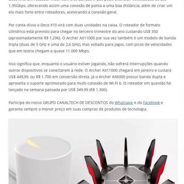 CES 2019 | TP-Link revela novos roteadores com suporte a Wi-Fi 6 -Carlos Trentini