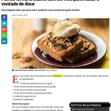 Pão de forma crocante com sorvete para matar a vontade de doce