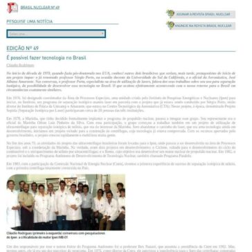 É possível fazer tecnologia no Brasil -Associação Brasileira de Energia Nuclear