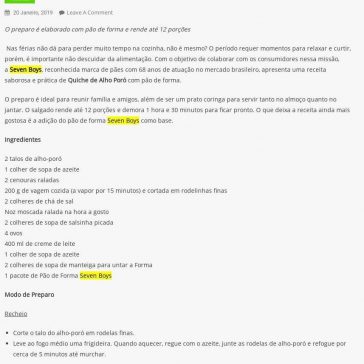 Seven Boys apresenta receita prática e saborosa para as férias – Agito SP