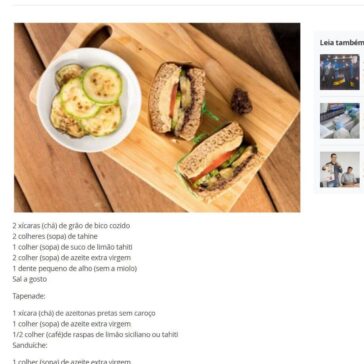 Receitas: Sanduiche especial Hommus – Jornal União