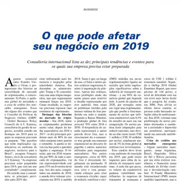 O que pode afetar seu negócio em 2019 – Revista Eletrônica e Informática