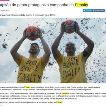 Capitão do penta protagoniza campanha da Penalty -Acontecendo Aqui