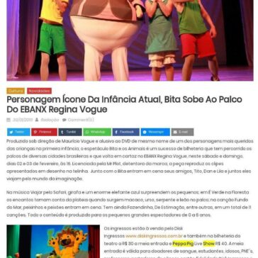 Personagem ícone da infância atual, Bita sobe ao palco do EBANX Regina Vogue – Believe News