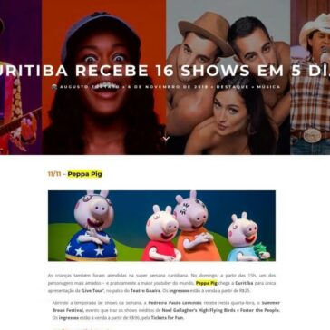 Curitiba recebe 16 shows em 5 dias – Curitiba Cult