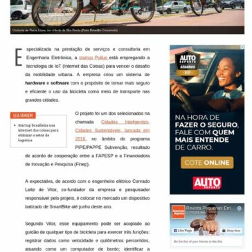 Startup usa internet das coisas para monitorar ciclovias- Pequenas Empresas Grandes Negócios
