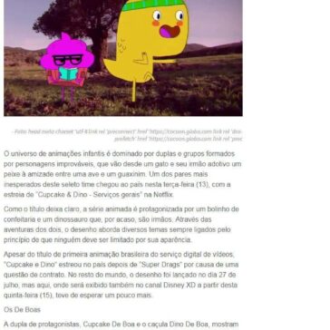 ”’Cupcake amp; Dino”’, animação de estúdio da ”’Peppa Pig”’ dirigida por brasileiro, brinca com expectat- Folha GO