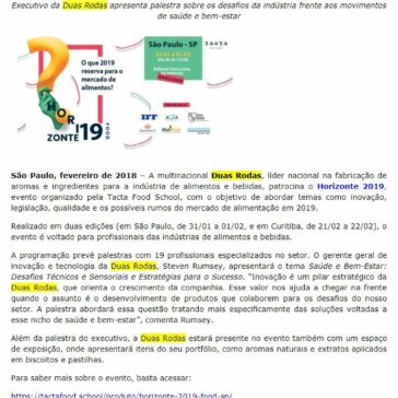 DUAS RODAS PATROCINA EVENTO QUE DISCUTIRÁ INOVAÇÃO E FUTURO DO MERCADO DE ALIMENTOS – Food Ingredients Brasil