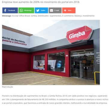 Gimba anuncia investimentos em lojas físicas e novidades no e-commerce- Escolar Office Brasil