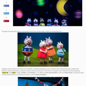 Peppa Pig – Live Show chega a Curitiba para única apresentação – Curitiba News Prime