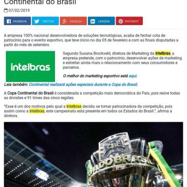 Intelbras é a nova patrocinadora da Copa Continental do Brasil- Promoview