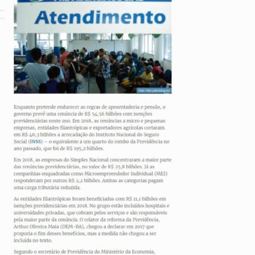 Renúncias previdenciárias vão tirar R$ 54 bi dos cofres do INSS em 2019- Gazeta Online