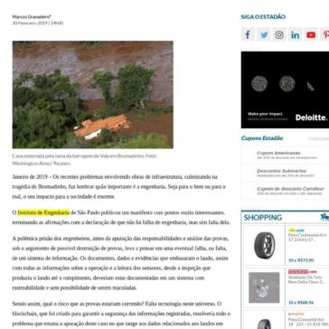 Vale e Brumadinho: prisão, sistemas e uso do blockchain -Estadão