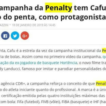 Nova campanha da Penalty tem Cafu, capitão do penta, como protagonista- LanceNet