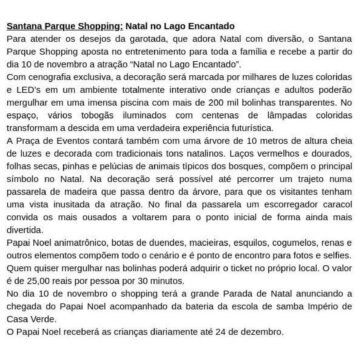 Decoração de Natal Shoppings Capital e Grande SP:- Atitudes no Esporte