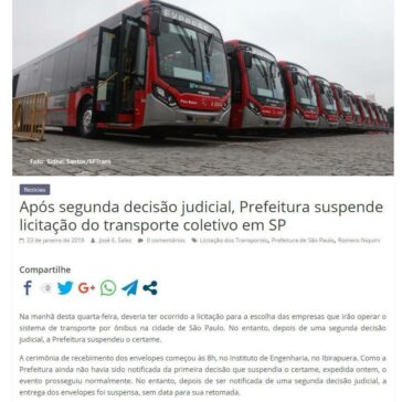 Após segunda decisão judicial, Prefeitura suspende licitação do transporte coletivo em SP- Circular Avenidas